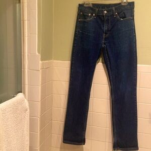 💙Levi's 514 Dark Wash Straight Jeans size 32x32